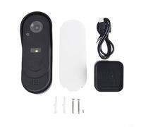 Vasiumic Timbre inalámbrico de video con seguridad de movimiento de dos vías Ip65 - Detección humana Ai Sensor Pir Home Intercom Sistema Hd Negro