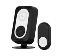 Vasiumic Timbre inalámbrico impermeable IP66, largo alcance de 1300 pies, indicador de luz RGB, 60 campanillas, sonido fuerte de 110 dB, para visualización alimentada por batería para uso doméstico al
