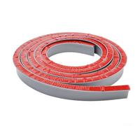 Vasiumic Tira de barrera de agua de ducha de silicona de goma de 100-300 cm, sello de umbral flexible para duchas de baño sin curvas y habitaciones húmedas, diseños resistentes al viento e