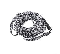 Vasiumic Tubo de cuerda de remolque de polietileno 3K de larga duración de 60 pies y wakeboard, flotante con mangas de espuma, tubo remolcable de 1-3 conductores de 1 a 3 conductores (negro y blanco)