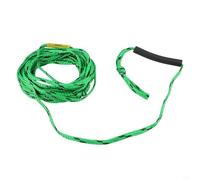 Vasiumic Tubo de cuerda de remolque de polietileno 3K de larga duración de 60 pies y wakeboard, flotante con mangas de espuma, tubo remolcable de 1-3 conductores de 1 a 3 conductores (verde negro)
