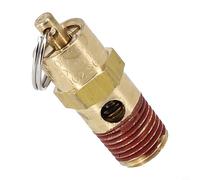 Vasiumic Válvula de alivio de seguridad de compresor de aire de latón NPT de 125 PSI de 1/4 pulgadas con resorte, recto nominal a 121.1 °C para liberación de presión del tanque en la industria (270