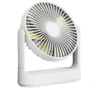 Vasiumic Ventilador colgante de pared de 4000 mAh, gran angular de 270°, silencioso, carga rápida, ventilador de refrigeración de escritorio, gris espacial para oficina en casa (B blanco)