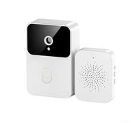 Vasiumic Video Doorbell Kement Hd con inalámbrico bidireccional y cambiador Sistema de intercomunicación de seguridad para el hogar alimentado por voz Negro (blanco)