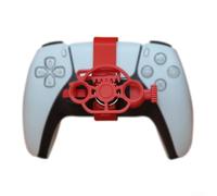 Vasiumic Volante 3D, mango compacto de control de juego de carreras, accesorio de conducción de simulación realista, material, colores vibrantes, experiencia de juego mejorada, amarillo (rojo)