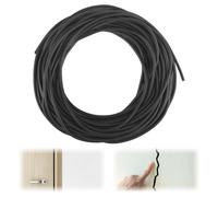 Vaskula 15 Metros de Goma Esponja Sólida de Espuma EPDM Diámetro 4 mm Cordón Sellado Negro Junta de Goma Disponible para Puertas Ventanas Llenado de Pared