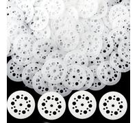 Vaskula 200 Piezas Arandela Aislante Disc 46mm Arandelas de Plastico Amortiguación de Impactos Arandela Plástica Perforado Arandelas para Fijar y Sostener Placas Aislantes (Blancas)