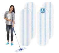 Vasmeiy 4 Piezas Recambio mopa Repuesto para Vileda H2Pro & 0-CedarH2pro, Almohadillas de Fregona Lavables y Reutilizables, Almohadilla de Microfibra para Todo el Suelo, eliminación rápida de Manchas