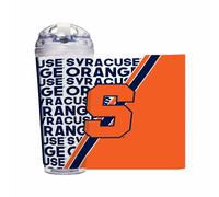 Vaso acr lico de 24 oz de Rico Industries NCAA Syracuse Orange College con tapa abatible. Vaso de doble pared con licencia oficial para fan ticos