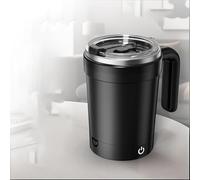 Vaso agitador automático, 380 ml, con tapa y pantalla táctil LCD, taza de agitación magnética automática de acero inoxidable, taza de café, café, leche de soja, chocolate caliente negro