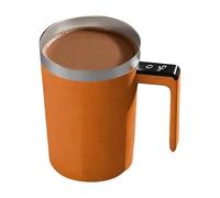 Vaso agitador automático - Taza removible recargable imantada | Recipiente eléctrico con tapa visualizadora grados | 400ml acero inoxidable para leche, té, café con leche, capuchino, cacao, hogar
