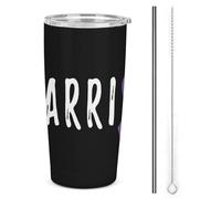 Vaso aislado de acero inoxidable de 20 oz con aislamiento de doble pared al vacío para coche, con tapa con pajita, ideal para hombres y mujeres, con concienciación sobre la fisura y el cráneo. Regalo