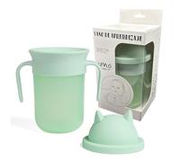 Vaso Aprendizaje Bebé Antiderrame 360° Antigoteo Niños 6-12 Meses Vasos Agua Ergonómico Manos Pequeñas Libre BPA Fácil Limpieza Vasos Antivuelco Bebé Taza Primer Vaso Ideal Bebés Agua Copo Antifugas