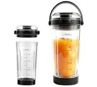Vaso Batidora para Ninja serie BC100/BC151, HOVCEH 530 ml Vaso Batidor con Boquilla para Beber y Tapa Jermética para Batidora Ninja, Taza Batidoras de recambio para Ninjas Blender