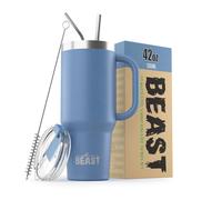 Vaso Beast de 118 ml (42 oz), de acero inoxidable, con aislamiento al vac o, para caf , hielo, termo de viaje de doble pared (azul cielo tormento