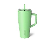 Vaso Brate Era de 30 oz con asa y pajita | Vaso t?rmico 100 % herm?tico con tapa y pajita | Hecho de acero inoxidable | Compatible con portavasos