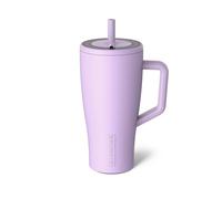 Vaso Brate Era de 30 oz con asa y pajita | Vaso t?rmico 100 % herm?tico con tapa y pajita | Hecho de acero inoxidable | Compatible con portavasos