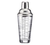 Westmark 62882260 Coctelera de Cristal, 400 ml, Sam, Vidrio de Soda de Cal Acero Inoxidable 18/8 Silicona, Transparente/Plata 400ML