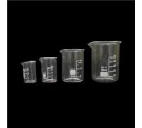 vaso con escala de medición, Paquete de 4 vasos medidores vidrio 5 ml, 10, 25 y 50 for uso en laboratorio cocina