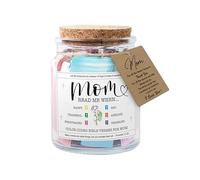 Vaso con mensajes con frases amorosas en código de color, aliento emocional para mamá, recuerdo en caja de regalo, regalo personal para el día de la madre