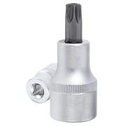Vaso con punta TORX INVIOLABLE/TORX SEGURIDAD de 1/4" acero CRV, medidas a elegir de T8 a T30 | Puntas individuales para llave con cuadrado 1/4" taller, bricolaje (T27H)