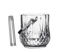 Vaso Cubitera Cubo De Hielo Enfriador De Vino,champagne Cubitera De Vino,aislamiento Cubitera Cubo De Hielo Con Pinzas Hielo,elegante Cristal Cubitera Para Hielo Para Orar Bar-a 12x13x10cm(5x5x4inch)
