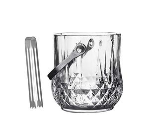 Vaso Cubitera Cubo De Hielo Enfriador De Vino,champagne Cubitera De Vino,aislamiento Cubitera Cubo De Hielo Con Pinzas Hielo,elegante Cristal Cubitera Para Hielo Para Orar Bar-a 12x13x10cm(5x5x4inch)