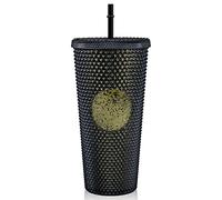 Vaso de 710 ml con tapa y pajita, taza de café helado de doble pared, sin BPA, reutilizable, vaso grande para batidos, taza de viaje, botella de agua a prueba de fugas para niños, adolescentes y
