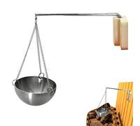 Vaso de aceite para sauna, soporte colgante de aceite aromático para sauna con cadena, difusor de de acero inoxidable para aceites esenciales, soporte de aromaterapia para sauna y spa