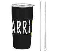 Vaso de acero inoxidable de 20 oz con aislamiento para concienciar sobre la obesidad infantil, de doble pared, para viaje al vacío, con tapa con pajita, ideal para hombres y mujeres, para café.