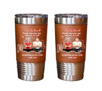 Vaso de acero inoxidable envuelto en cuero de 20 onzas, taza de café personalizada con retrato personalizado con texto en inglés "To My Son", "The Only Thing Better Than Being Your Mother", regalos