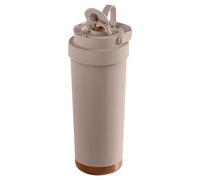 Vaso de agua con popote, 750 ml, botella de agua de viaje con revestimiento de cerámica, botella directa con tapa para coche, hospital, camping, gimnasio, entrenamiento, uso diario, senderismo