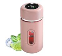 Vaso de agua de , vasos de agua, botellas de 280 ml, taza de té portátil con función de soporte e indicador de temperatura para restaurante, picnic, hogar, gimnasio, vida cotidiana y trabajo