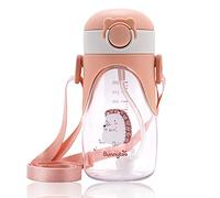 Vaso de Aprendizaje Con Boquilla 400 ml, Entrenamiento Bebé, Antiderrames, Taza Para Sorber, Válvula Antigoteo, Sin BPA, A Partir de 6 Meses, Fácil de Limpiar - Albaricoque