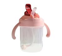 Vaso de aprendizaje con pajita - Vaso con pajita antiderrame 300 ml | Botella de Agua de Transición de 300 ml a Prueba de Fugas y Derrames| para Leche en Polvo, Hogar, Guardería, Dormitorio, Viaje y