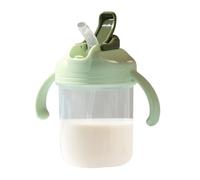 Vaso de aprendizaje con pajita - Vaso con pajita antiderrame 300 ml | Botella de Agua de Transición de 300 ml a Prueba de Fugas y Derrames| para Leche en Polvo, Hogar, Guardería, Dormitorio, Viaje y