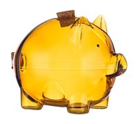 Vaso de Banco de Moneda Transparente, 6×4,5 Cm | de dinero decorativa, de dinero | de dinero transparente para niños, adultos, decoración de escritorio y almacenamiento de cambio de