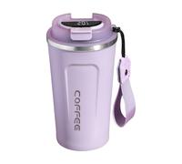 Vaso De Café Aislado - Aleta Exterior Antisudor, Tapa Segura Para Botella De Agua Reutilizable De 18 Oz, Almacenamiento De Líquidos Sin BPA | Recipiente Para Beber De Metal Duradero Para El Dormitorio