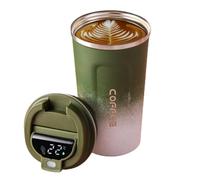 Vaso de café con pantalla de temperatura, taza de café térmica, taza de viaje aislada, vasos de café con pantalla LED de temperatura con tapa a prueba de fugas, botella