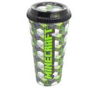 Vaso de café para llevar Minecraft Iconicmono con relieve 790 ml - Vaso reutilizable con tapa de gran capacidad, para café o té, idea de regalo para fans de Minecraft