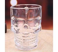 Vaso de cerveza con mango de cráneo Copa Grimace Copa de vino de cerveza Draft Beber Jugo de la manija