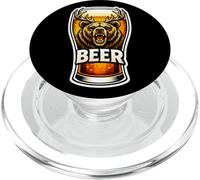 Vaso de Cerveza Divertido Oso con Cuernos de Ciervo combinación de Juego de Palabras PopSockets PopGrip para MagSafe