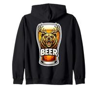 Vaso de Cerveza Divertido Oso con Cuernos de Ciervo combinación de Juego de Palabras Sudadera con Capucha