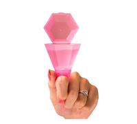 Vaso de Chupito con Forma de Anillo de Diamante, Plástico Rosa, Accesorio para Despedida de Soltera y Fiestas