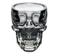Vaso de chupito con forma de calavera y cabeza de cristal