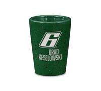 Vaso de chupito de cer mica de 2 oz de Rico Industries NASCAR Racing Brad Keselowski para fan ticos, grabado a l ser en el color del equipo.