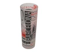 Vaso de Chupito XXL Barcelona, Cristal Esmerilado, 50ml, 10.5cm x 4cm, Diseño con Monumentos de la Ciudad Barcelona