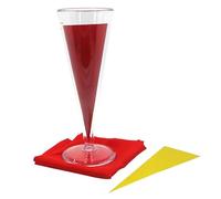 Vaso de cóctel que cambia de color, vidrio grande de PVC que cambia de color para actuaciones en escenario, truco mágico con bufanda de seda para espectáculos de cóctel