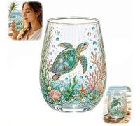 Vaso de cristal de flora de abeja de colibrí, taza de vidrio de colibrí de 14 onzas, vasos coloridos de pájaros de flores, elegante cristalería con borde dorado, tazas decorativas de fiesta de arte