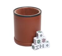 Vaso de dados de cuero sint tico con forro de fieltro para dados de p ker. Agitador silencioso para jugar a los dados Yahtzee Farkle Liars.